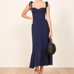 Reformation Nikita Dress - Navy - Like New